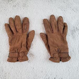 Wilsons Adventure Bound‎ Gloves Womens Sz M Brown Suede Leather Thinsulate Lined